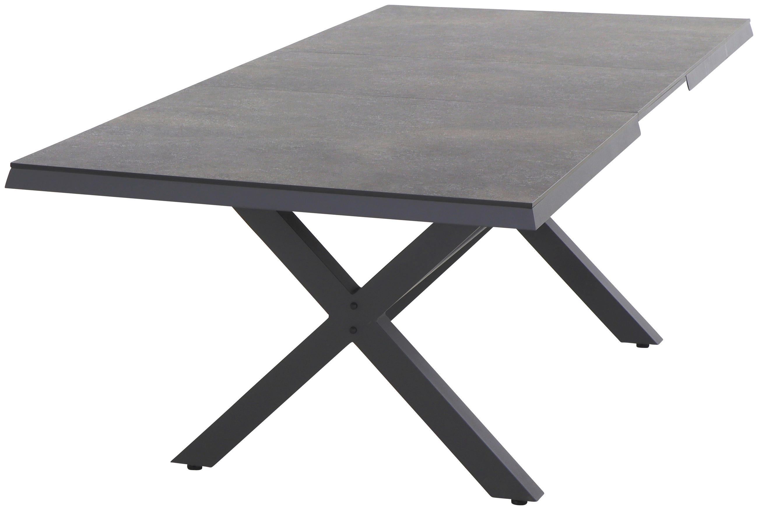 GARTENTISCH 200-260/100/77 cm Metall rechteckig  - Anthrazit, Basics, Kunststoff/Metall (200-260/100/77cm) - Siena Garden