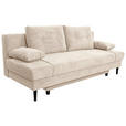 SCHLAFSOFA Webstoff Creme  - Creme/Schwarz, KONVENTIONELL, Holz/Kunststoff (199/88/88cm) - Carryhome