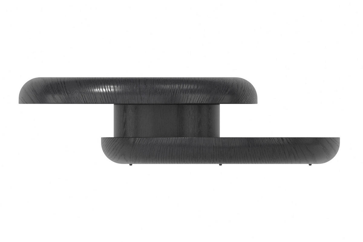 COUCHTISCH furniert 90/90/35 cm rund Schwarz  - Schwarz, MODERN, Holzwerkstoff (90/90/35cm) - Livetastic