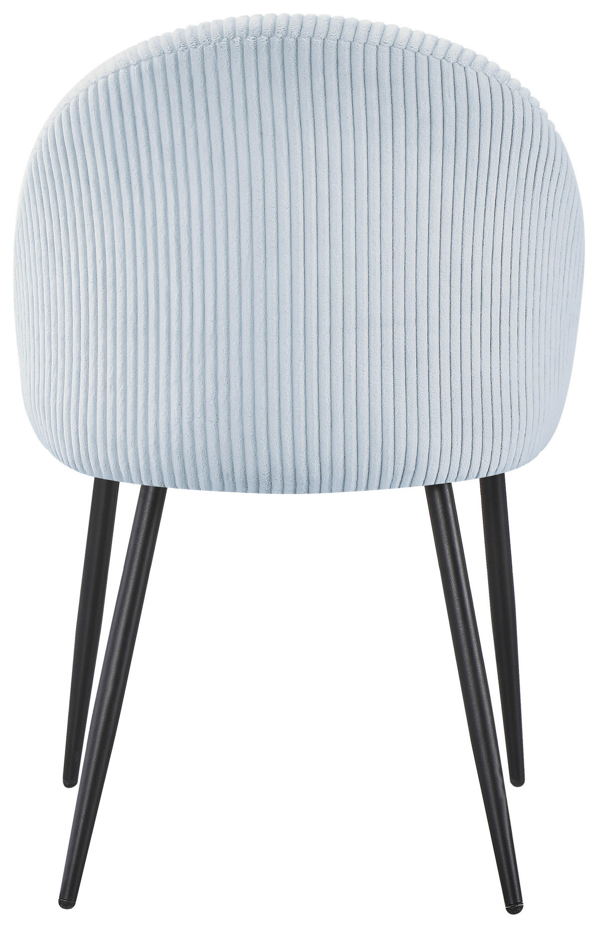 STUHL  in Eisen Cord Metall, Textil  - Hellgrau/Schwarz, Basics, Textil/Metall (52/82/58cm) - Livetastic