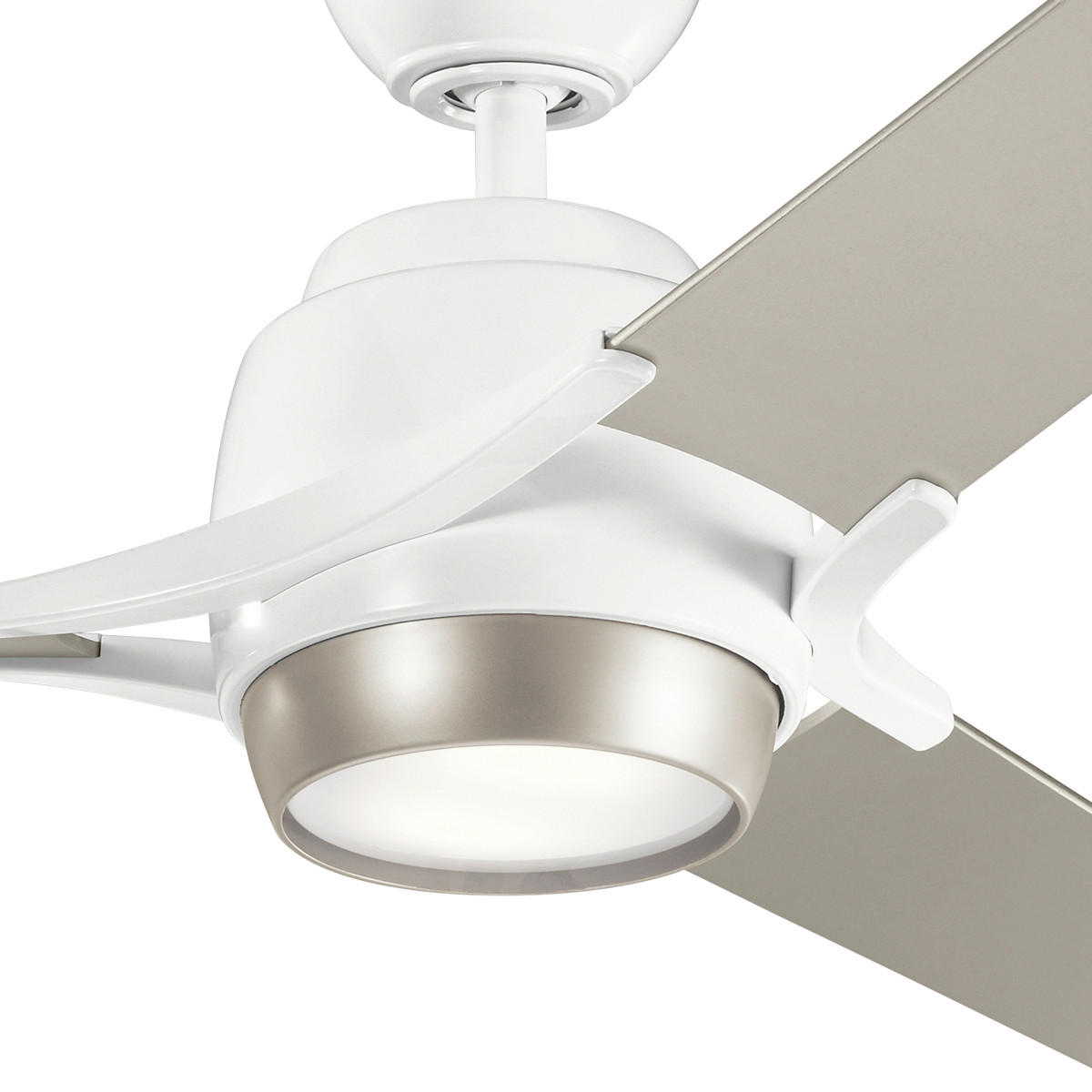 DECKENVENTILATOR  152/46 cm    - Weiss/Silberfarben, Design, Holz/Metall (152/46cm) - Elstead Lighting