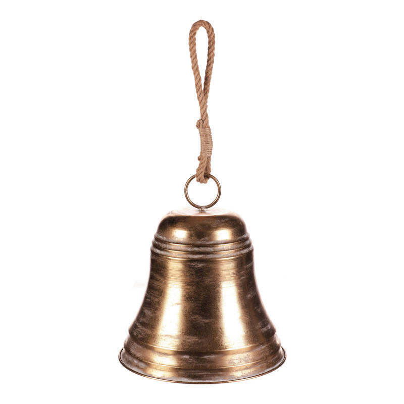DEKORAČNÍ ZVONEK - barvy zlata, Basics, kov (41/45/41cm)