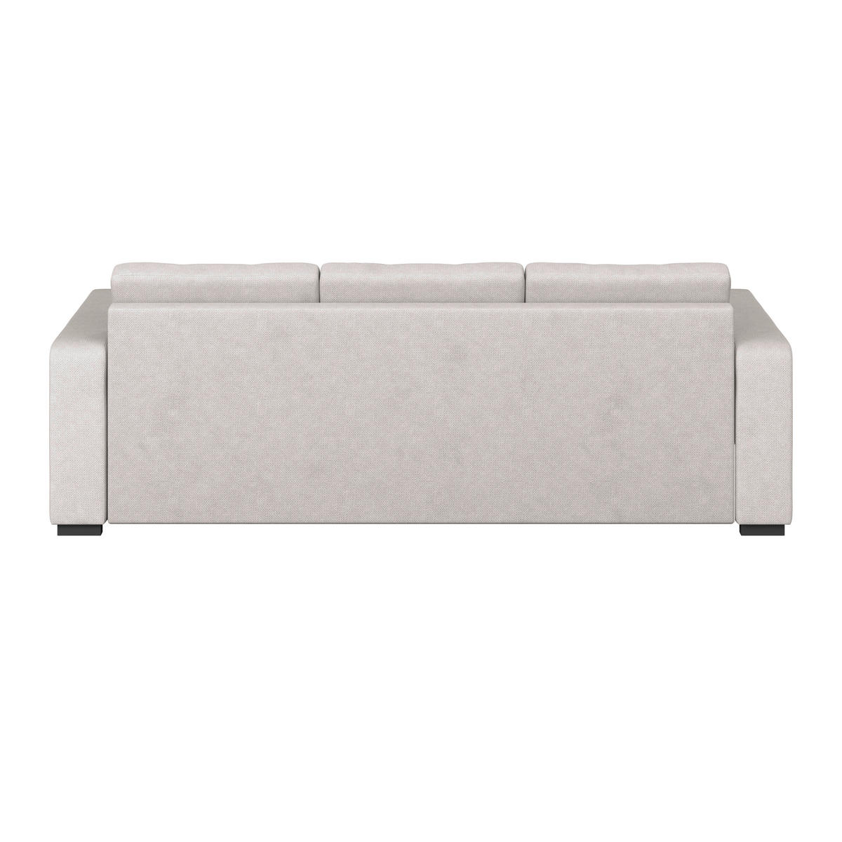 ECKSOFA TURIN Creme Mikrofaser, Struktur Rückenkissen, Bettkasten  - Creme/Schwarz, Trend, Textil/Metall (239/160cm) - MID.YOU