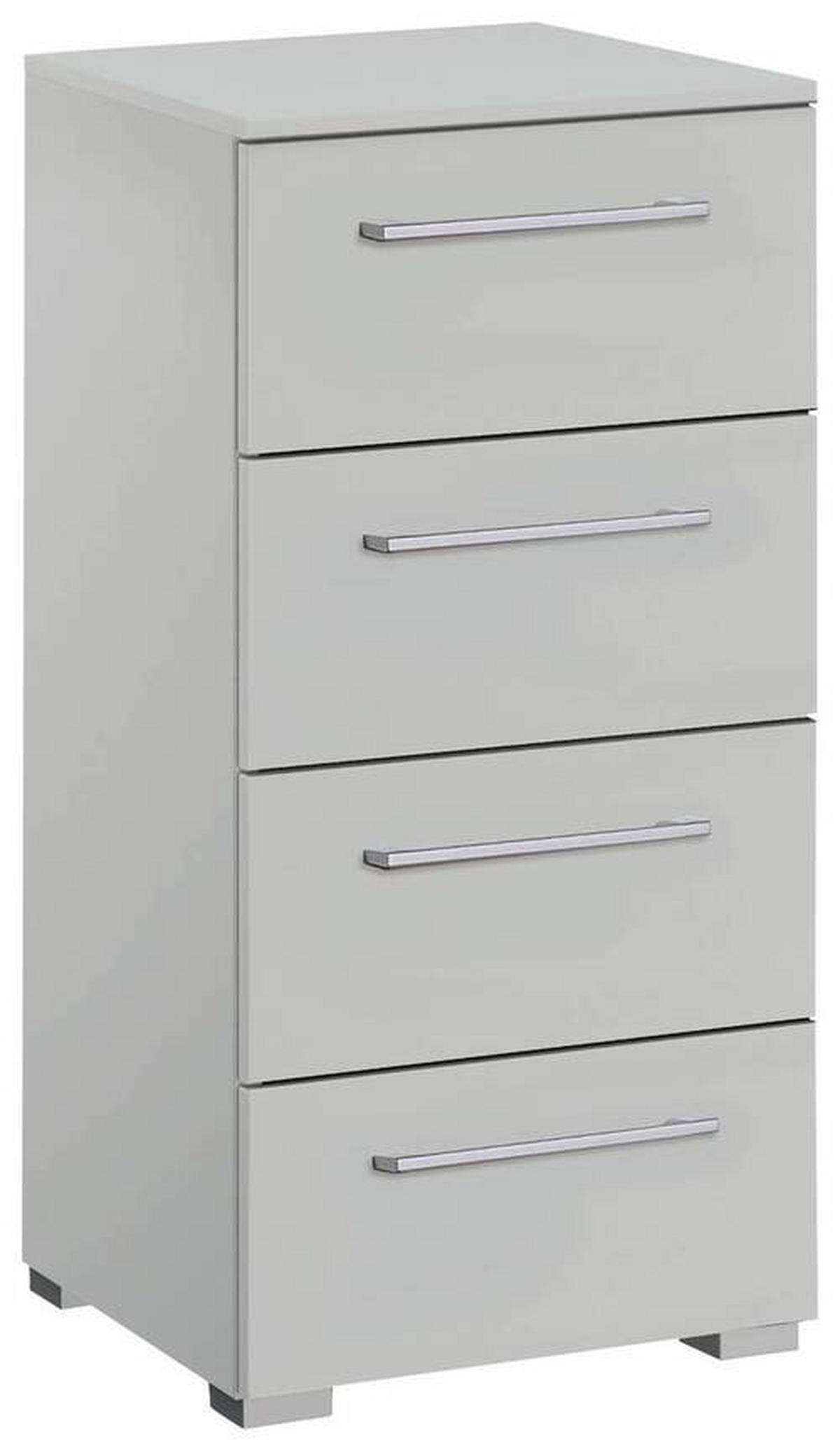 KOMMODE  in 40/81/42 cm  - Silberfarben/Hellgrau, Design, Holzwerkstoff/Kunststoff (40/81/42cm) - Novel