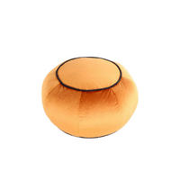 POUF Samt 65/35/65 cm  - Orange/Bronzefarben, MODERN, Textil (65/35/65cm) - Kayoom