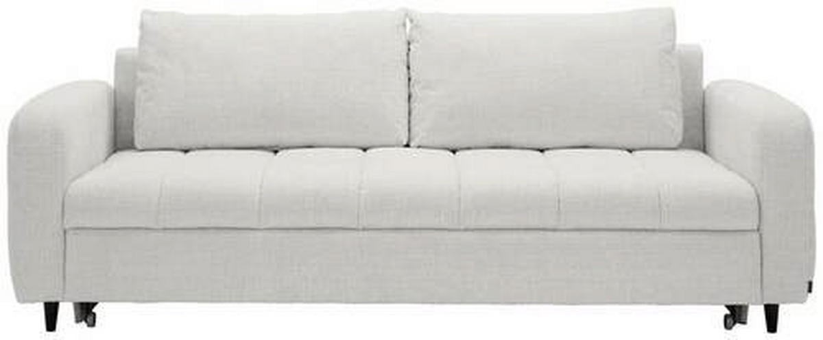 SCHLAFSOFA in Textil Hellgrau  - Hellgrau/Schwarz, Design, Holz/Textil (236/88/101cm) - Stylife