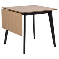 ESSTISCH Schwarz, Eichefarben  ausziehbar  - Eichefarben/Schwarz, KONVENTIONELL, Holz/Holzwerkstoff (80-120/76/80cm) - MID.YOU