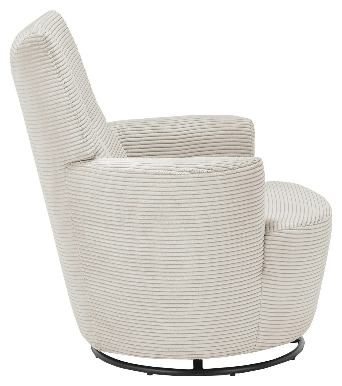 SESSEL Cord Creme    - Creme/Schwarz, Design, Textil/Metall (80/96/88cm) - SetOne by Musterring