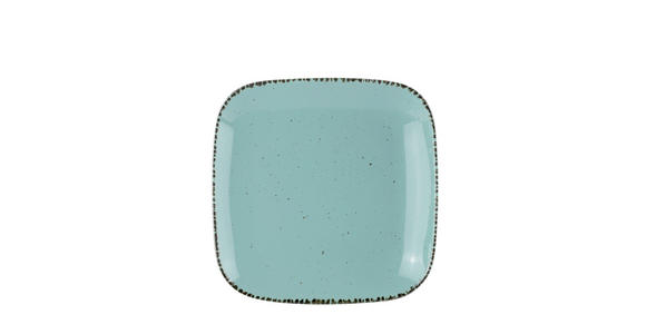 DESSERTTELLER URBAN LIFE SQUARE 22/22 cm - Türkis, LIFESTYLE, Keramik (22/22cm) - Landscape