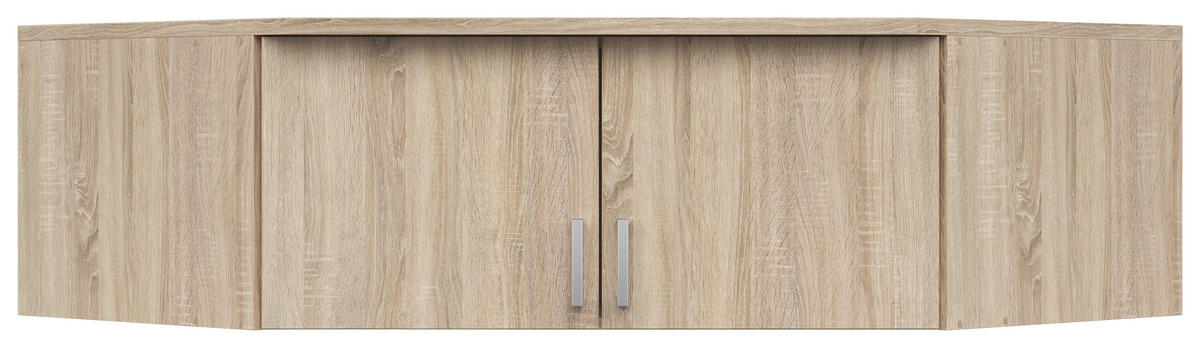 AUFSATZSCHRANK 165/39/56 cm   - Silberfarben/Sonoma Eiche, KONVENTIONELL, Holzwerkstoff/Kunststoff (165/39/56cm) - Boxxx