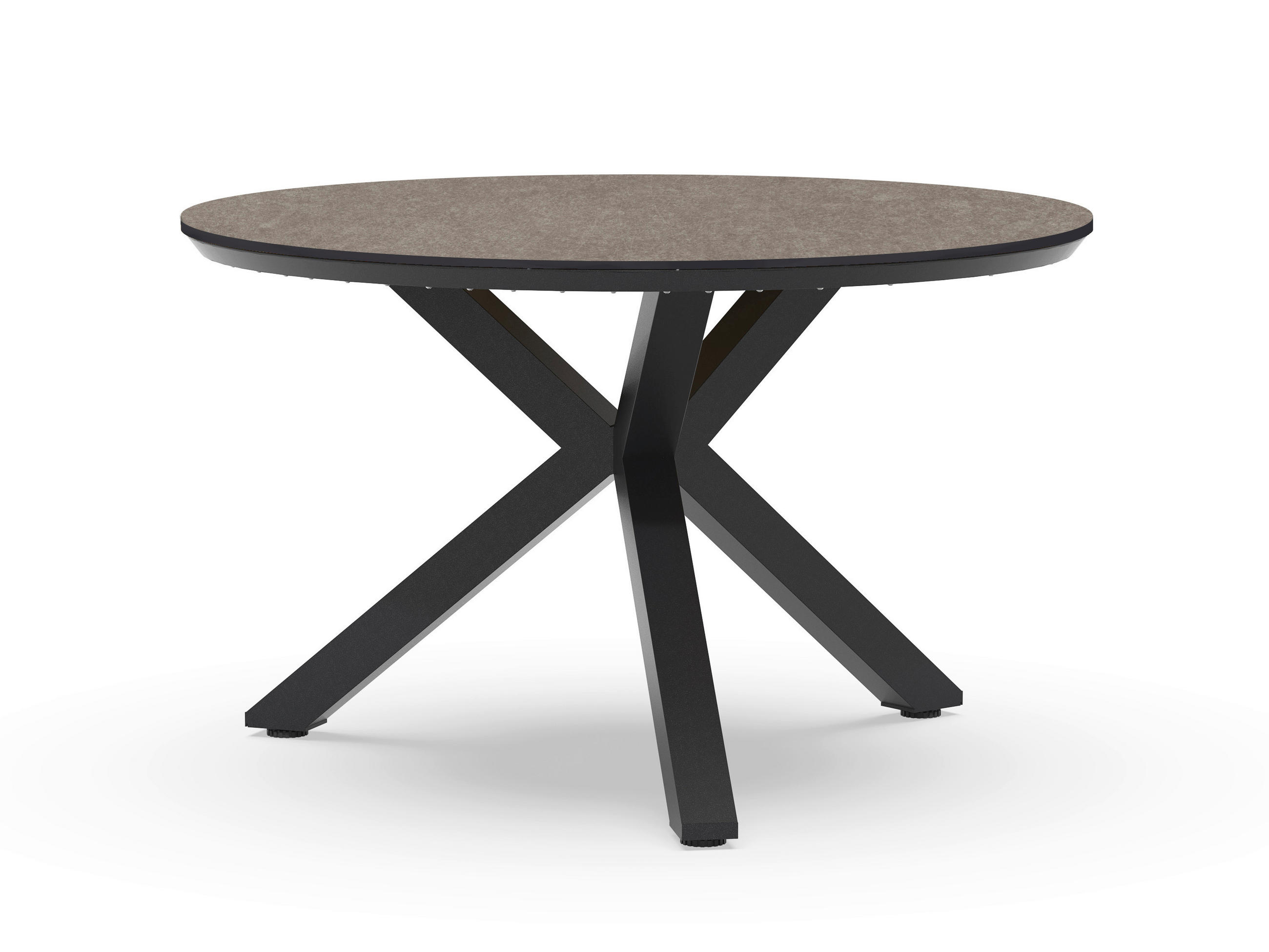 GARTENTISCH Metall, Kunststoff Dunkelgrau rund  - Dunkelgrau/Anthrazit, Basics, Kunststoff/Metall (120/120/74,5cm) - Tierra Outdoor
