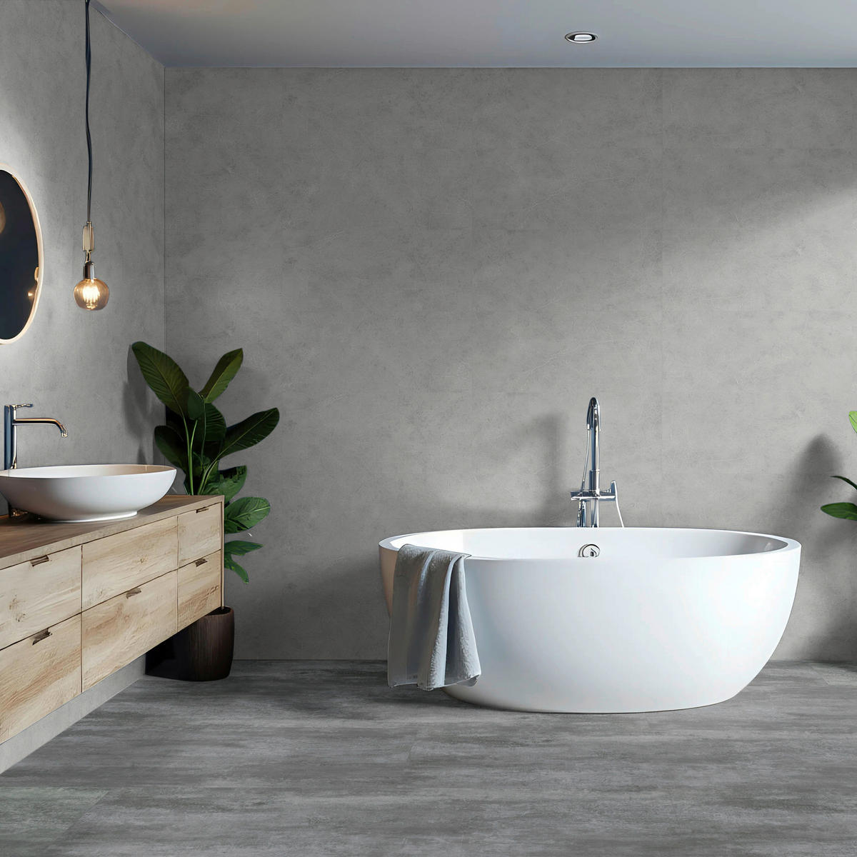 Vinyl für die Wand  - Hellgrau, MODERN, Kunststoff (60/30/0,37cm)