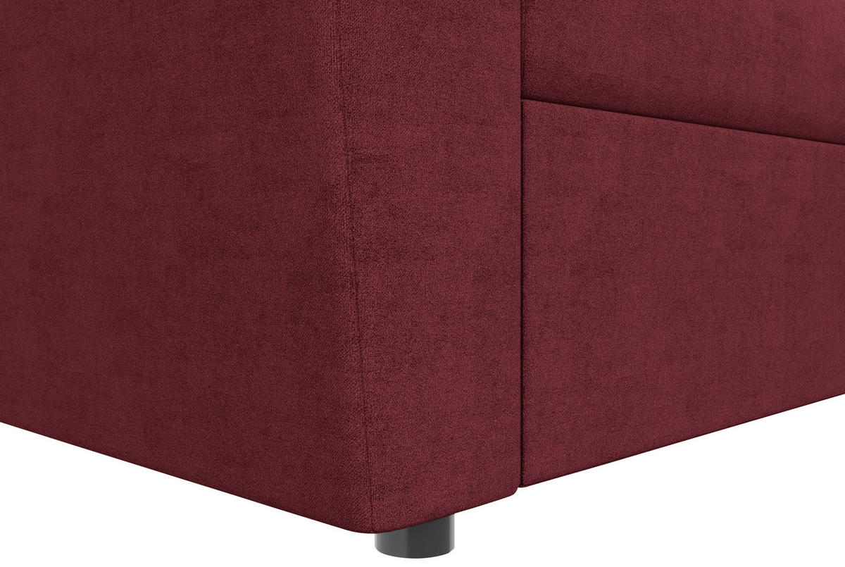 ECKSOFA TERMOLI in Jacquard Rot  231/155 cm  - Rot/Schwarz, Design, Kunststoff/Textil (231/155cm) - MID.YOU