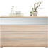 KOMMODE Sonoma Eiche - Alufarben/Sonoma Eiche, Design, Glas/Kunststoff (120/80/40cm) - Moderano