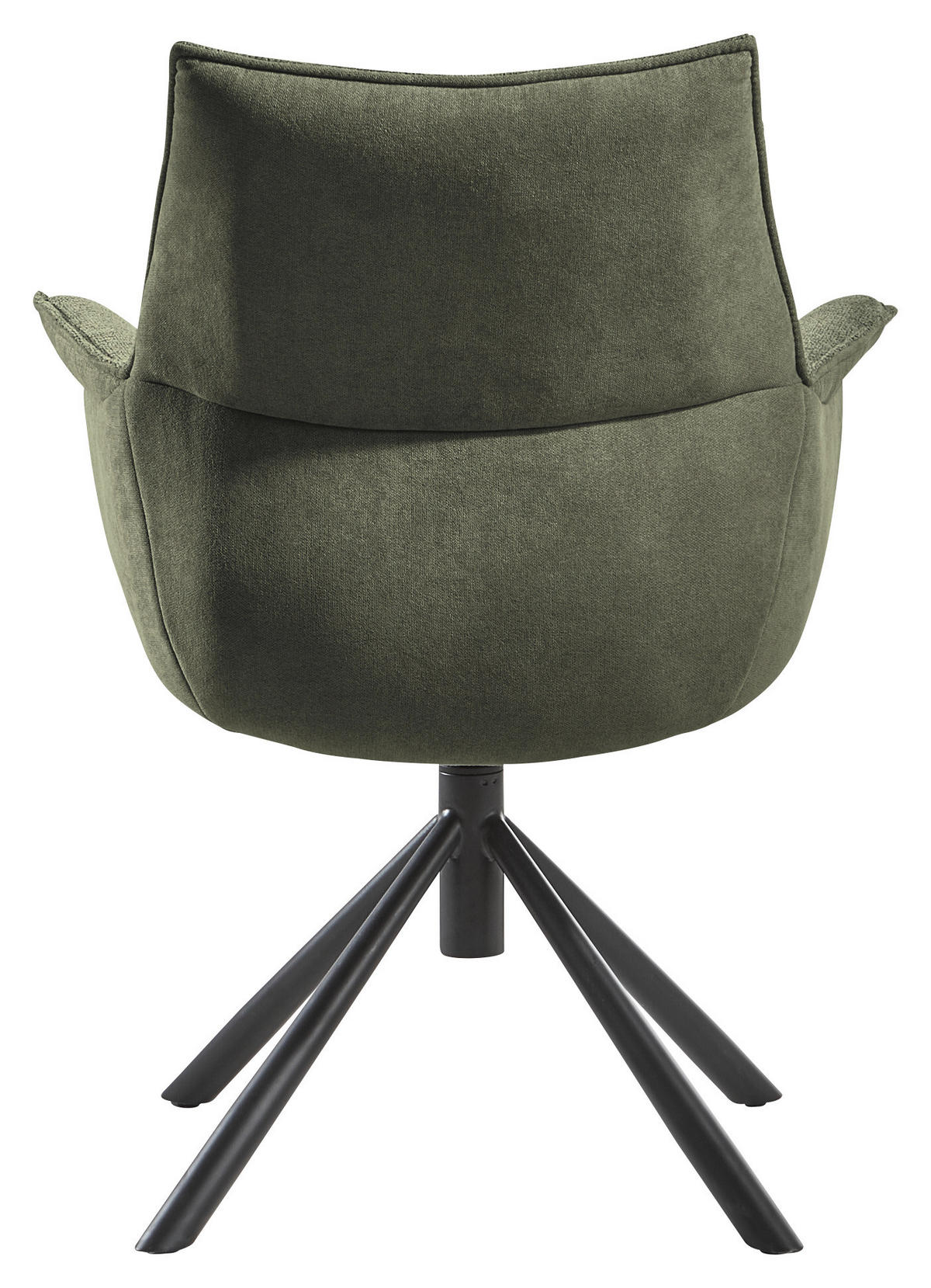ARMLEHNSTUHL  in Stahl Chenille, Flachgewebe  - Schwarz/Olivgrün, Design, Textil/Metall (67/87/65cm) - Novel