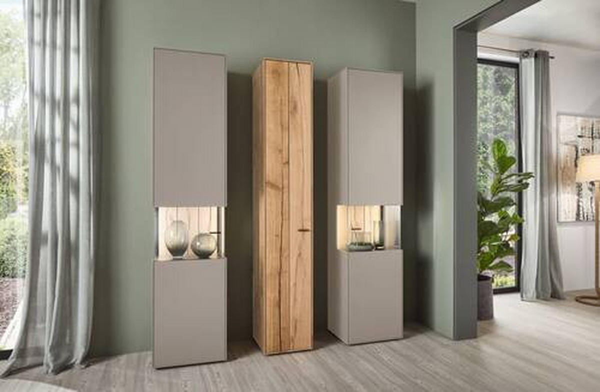 SCHRANK Eichefarben  35,5/205,5/37,1 cm  - Wildeiche/Eichefarben, Design, Holz/Holzwerkstoff (35,5/205,5/37,1cm) - Dieter Knoll