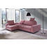 WOHNLANDSCHAFT Webstoff Bettkasten, Nackenstütze, Nierenkissen, Rücken echt, Rückenkissen, Schlaffunktion - Rosa, Design, Textil/Metall (188/260cm) - Hom`in