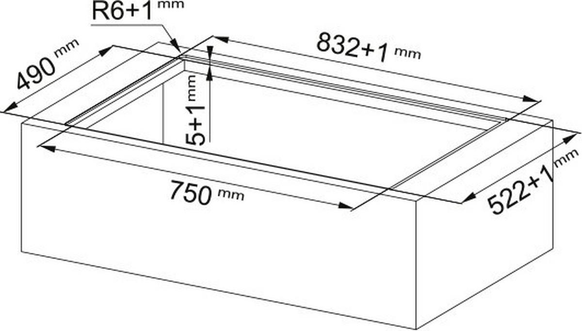 KOCHFELD-DUNSTABZUG-KOMBI 3400705337  - Basics, Glas/Metall (83/52/4cm) - Franke