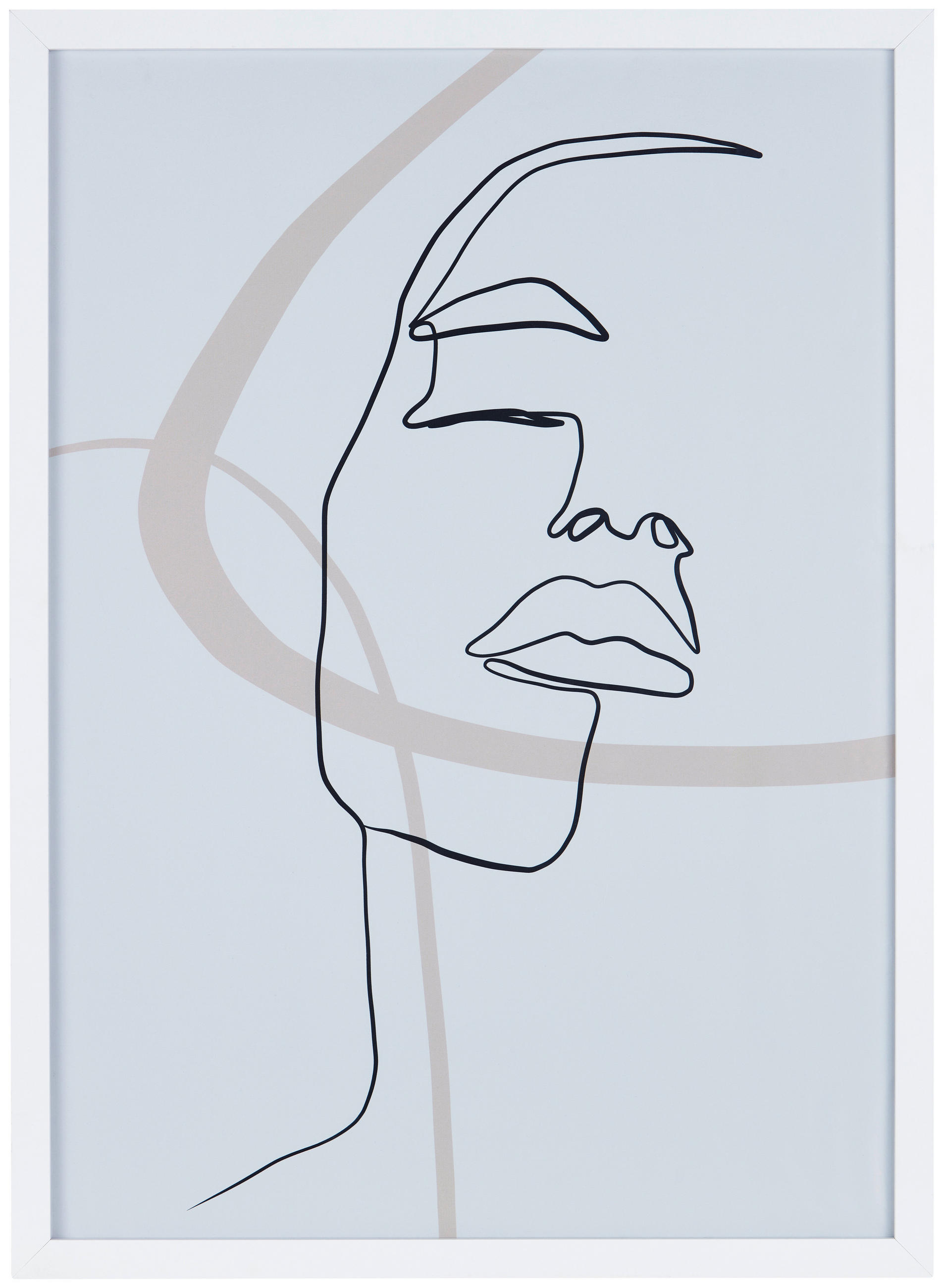 Bilderrahmen 50x70 Cm Caralina Holz-Dekor Weiß, 53,3x73,3 Cm