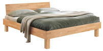 BETT Eiche massiv 200/200 cm Eiche Bianco  - Eiche Bianco/Eichefarben, Natur, Holz (200/200cm) - Hasena