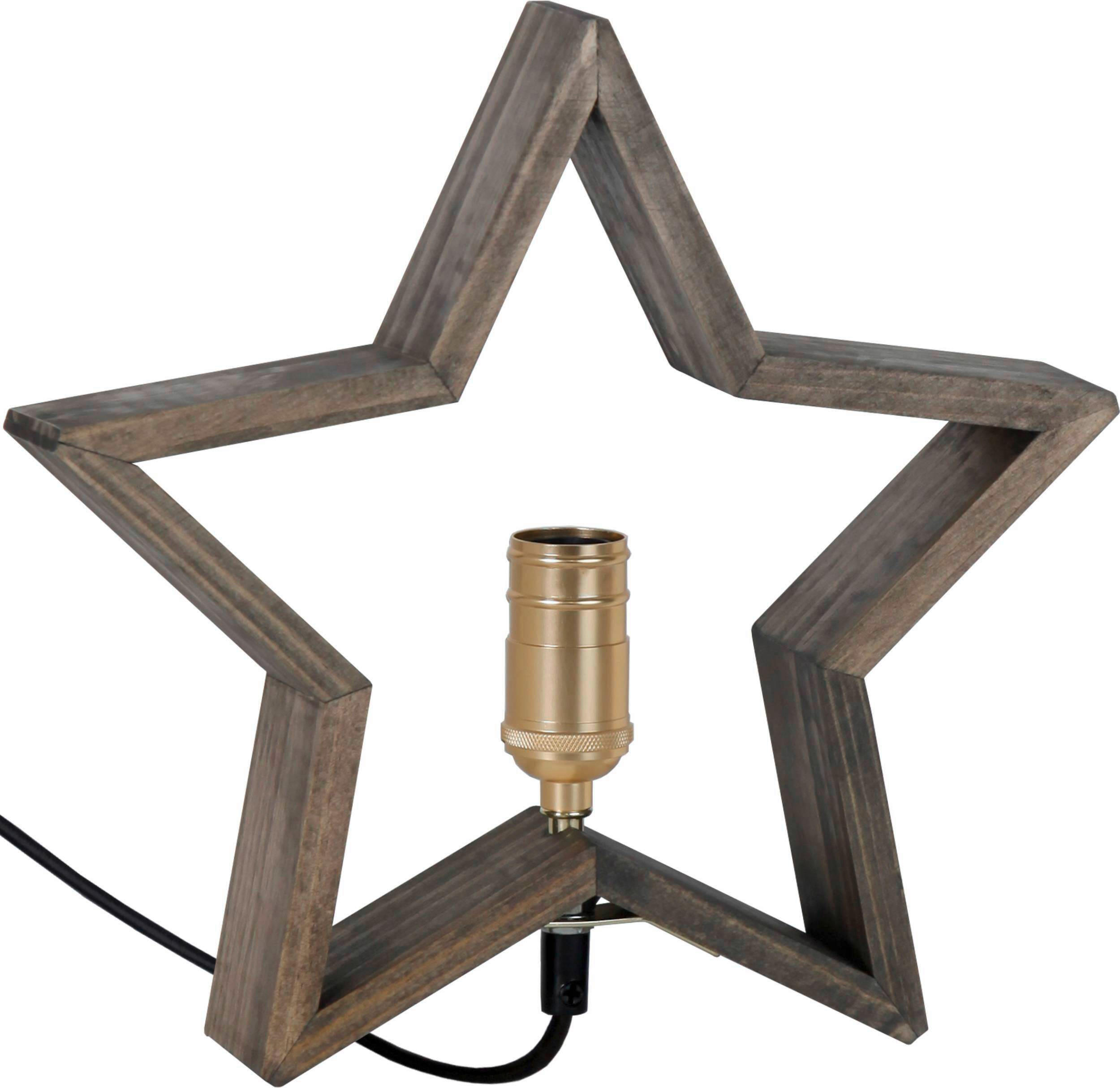 TISCHLEUCHTE 30/5/29 cm   - Schwarz/Braun, Basics, Holz/Metall (30/5/29cm) - Eglo