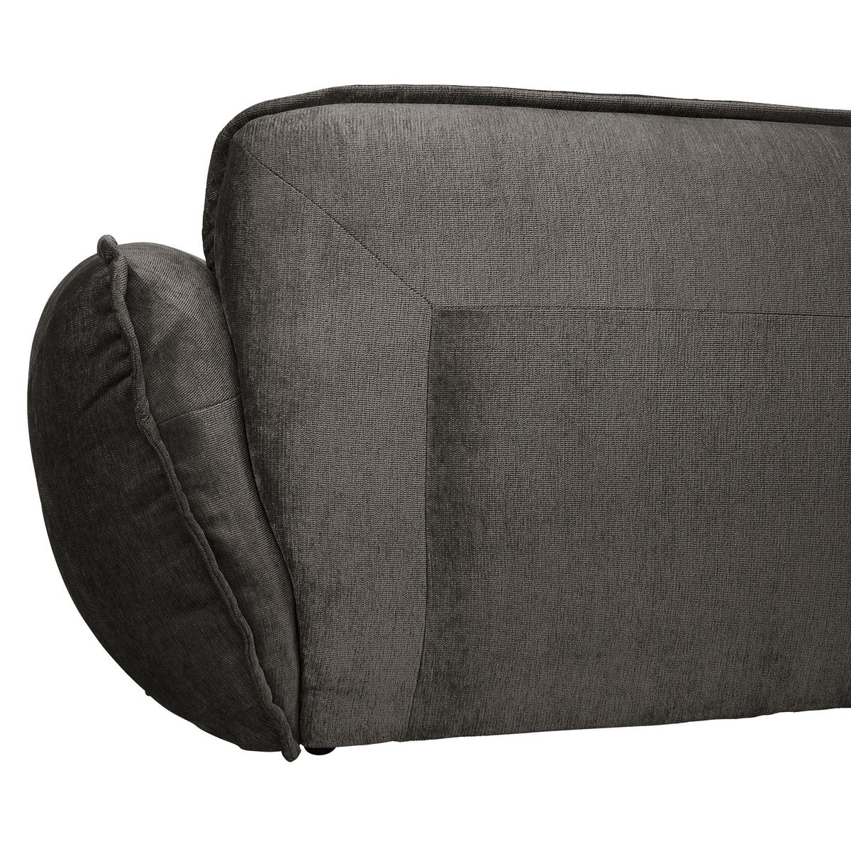 BIGSOFA in Chenille Anthrazit  - Anthrazit/Schwarz, Modern, Kunststoff/Textil (285/87/184cm) - Trendmanufaktur