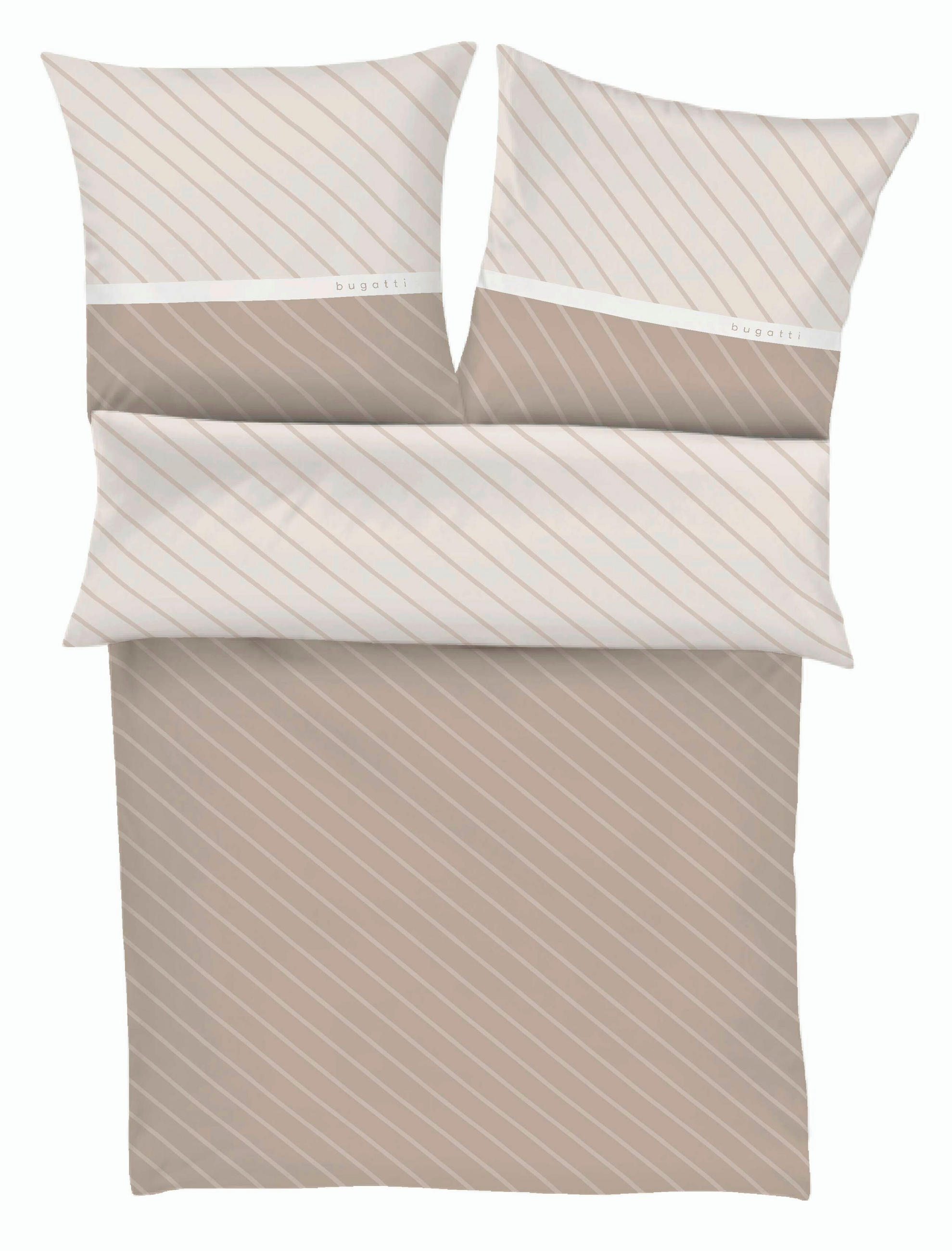 OBOJSTRANNÁ POSTEĽNÁ BIELIZEŇ, makosatén, béžová, 140/200 cm  - béžová, Design, textil (140/200cm) - Bugatti