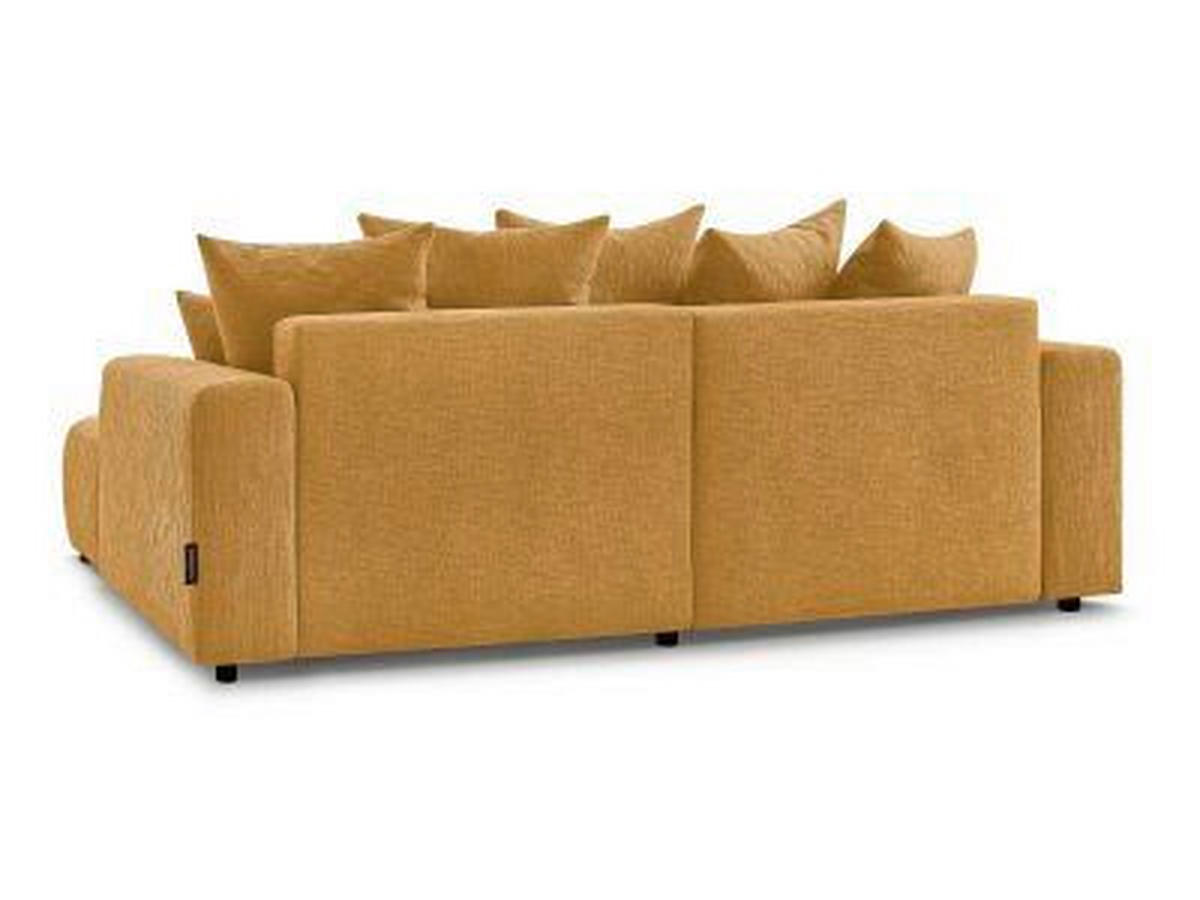 ECKSOFA Ottomane rechts  ATILLA Gelb Struktur  - Gelb/Schwarz, MODERN, Kunststoff/Textil (244/149cm)