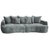 BOXSPRINGSOFA Velours Mintgrün  - Schwarz/Mintgrün, Trend, Kunststoff/Textil (292/71-99/127cm) - Livetastic