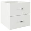 DOPPELSCHUBLADE - Silberfarben/Weiß, Basics, Holzwerkstoff/Kunststoff (34/34/33,4cm) - MID.YOU