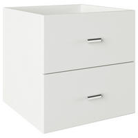 DOPPELSCHUBLADE - Silberfarben/Weiß, Basics, Holzwerkstoff/Kunststoff (34/34/33,4cm) - MID.YOU