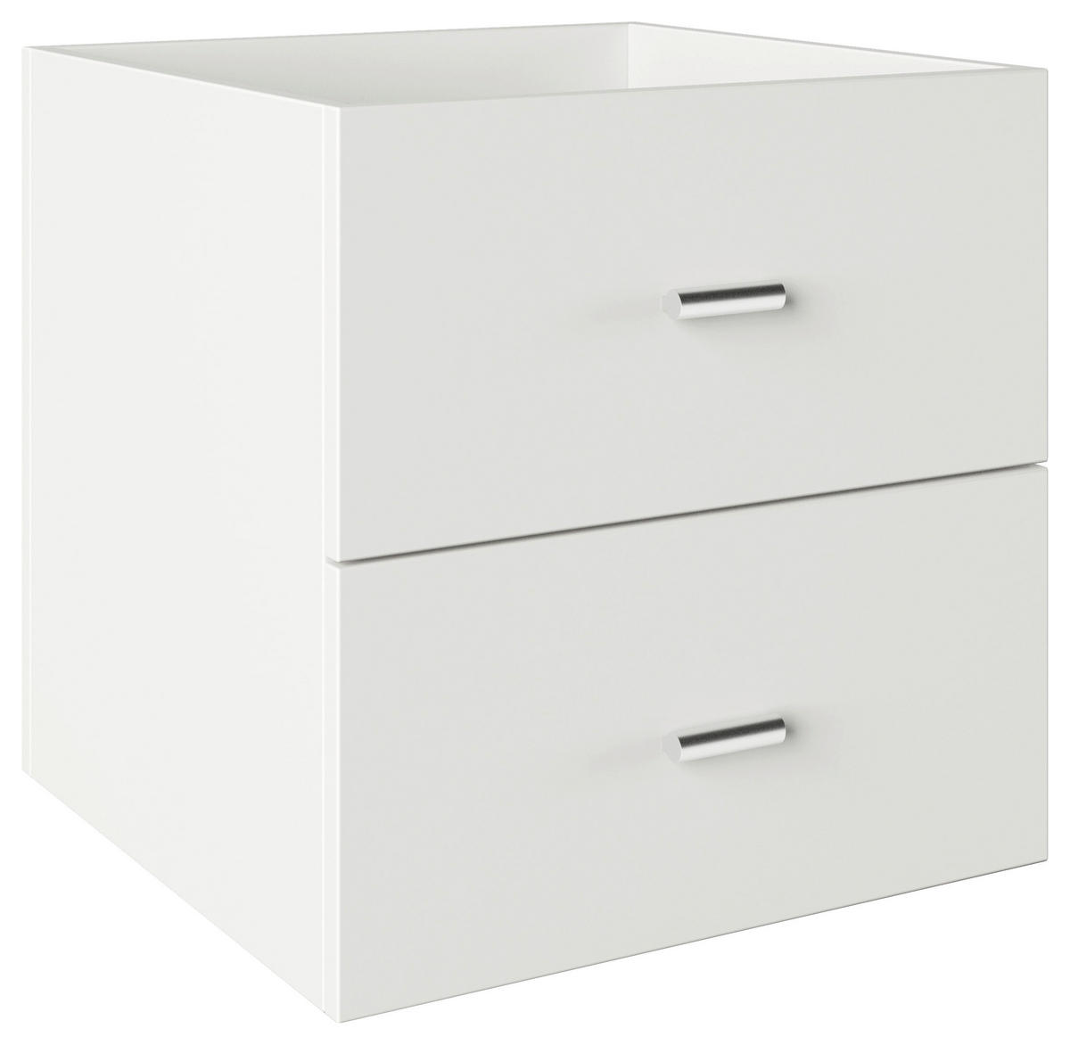 DOPPELSCHUBLADE - Silberfarben/Weiß, Basics, Holzwerkstoff/Kunststoff (34/34/33,4cm) - MID.YOU