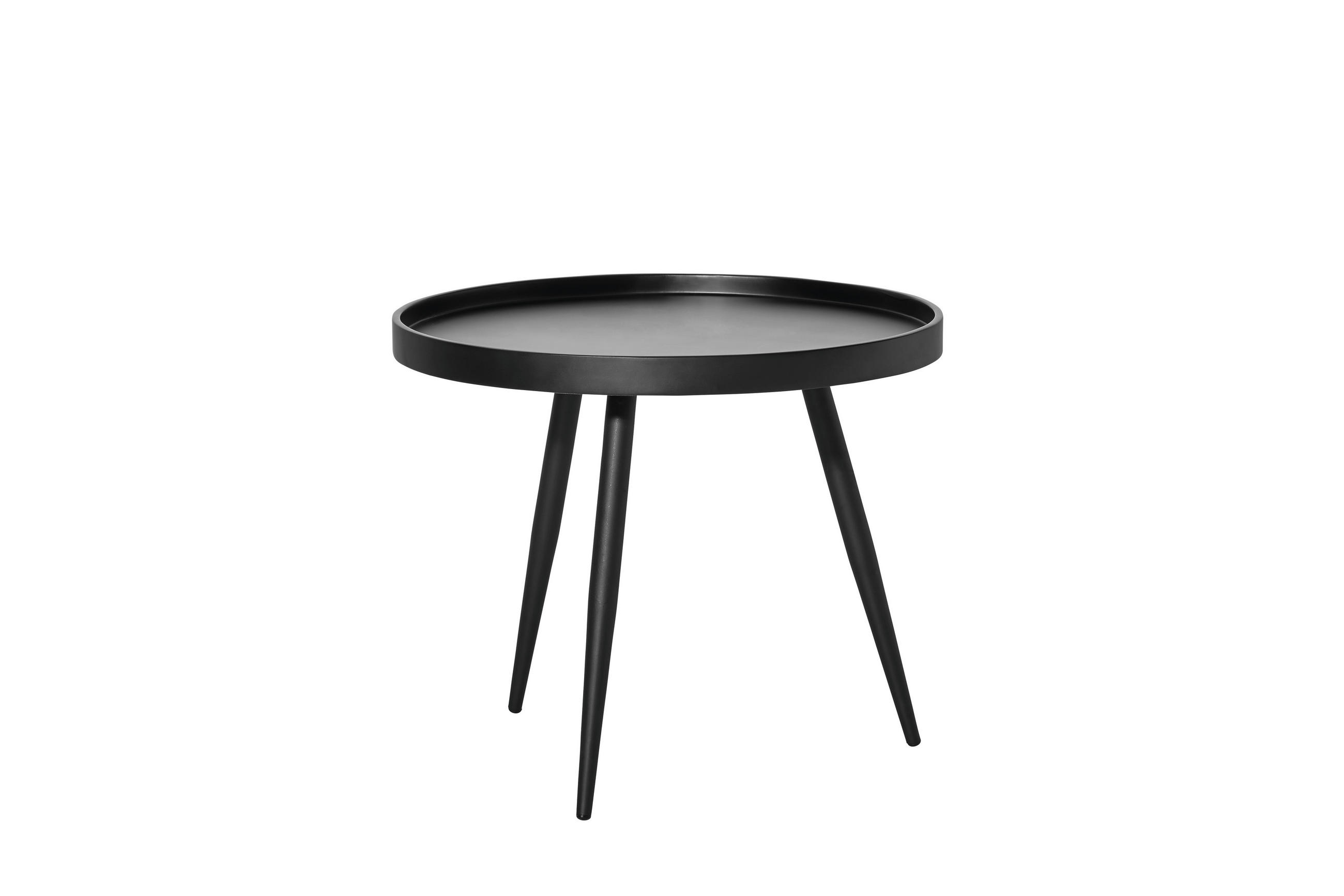 Carryhome KONFERENČNÝ STOLÍK, čierna, kov, kompozitné drevo, 60/60/50 cm