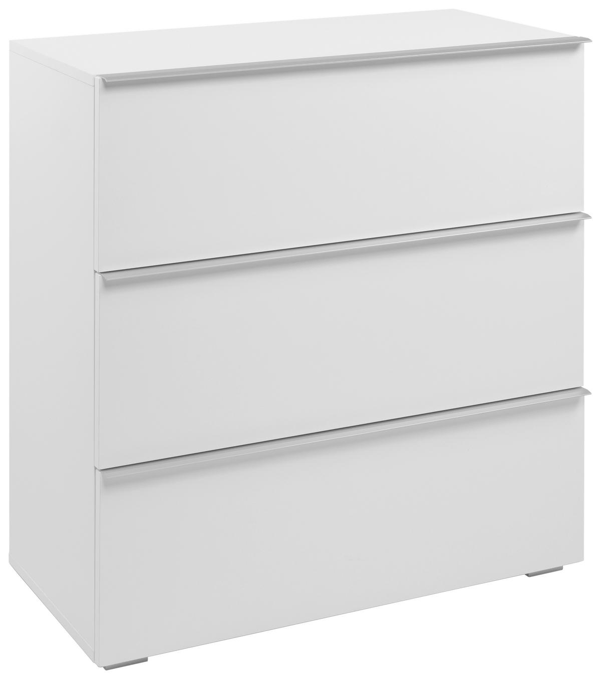 KOMMODE  in 76/84/37,5 cm  - Alufarben/Weiß, MODERN, Holzwerkstoff/Kunststoff (76/84/37,5cm) - MID.YOU