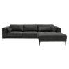 ECKSOFA in Mikrofaser Anthrazit  - Anthrazit/Schwarz, Modern, Textil (280/168cm) - Trendmanufaktur