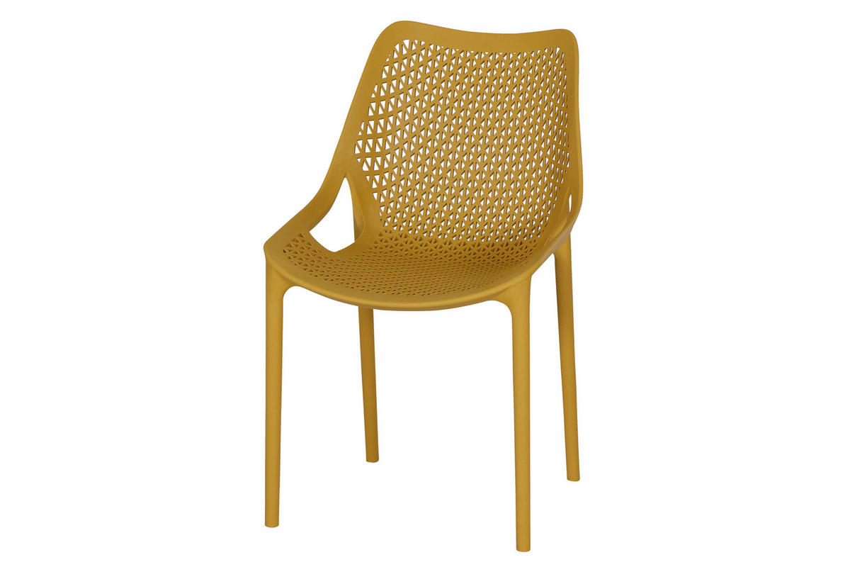 GARTENGARNITUR 5-teilig Stahl  - Anthrazit/Senfgelb, Basics, Kunststoff/Metall (70/81/110cm) - Siena Garden