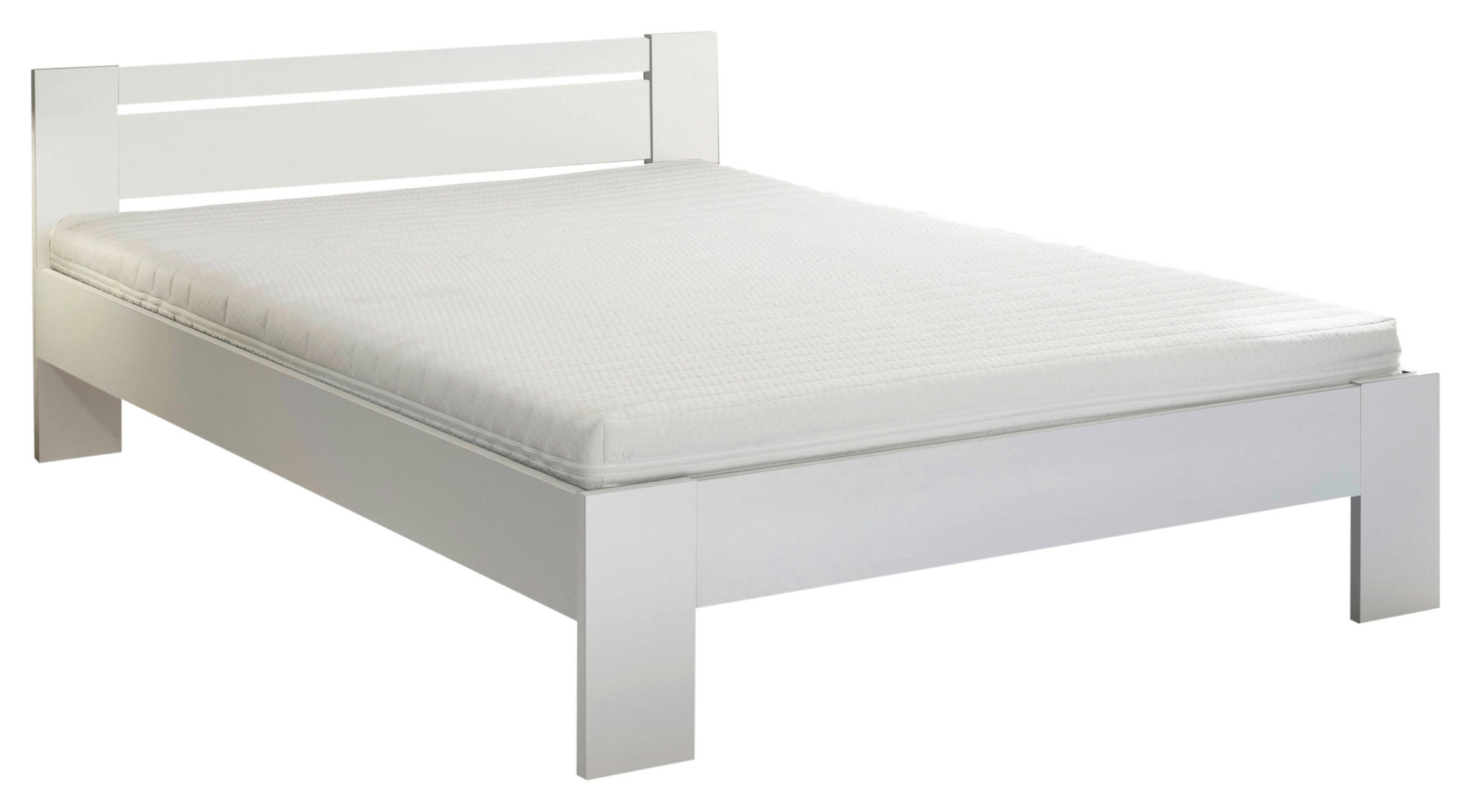 BETT in Weiß  - Weiß, KONVENTIONELL, Holzwerkstoff (140/200cm) - Carryhome