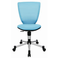 JUGENDDREHSTUHL  in Netzbespannung Schwarz, Silberfarben, Hellblau  - Silberfarben/Schwarz, Design, Kunststoff/Textil (44/84-98/40cm)