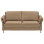 3-SITZER-SOFA Latina in Echtleder Hellbraun   - Hellbraun/Alufarben, Design, Leder/Metall (190/82/99cm) - Dieter Knoll