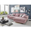 ECKSOFA in Flachgewebe Flieder  - Silberfarben/Flieder, Konventionell, Textil/Metall (301/176cm) - Sit & More