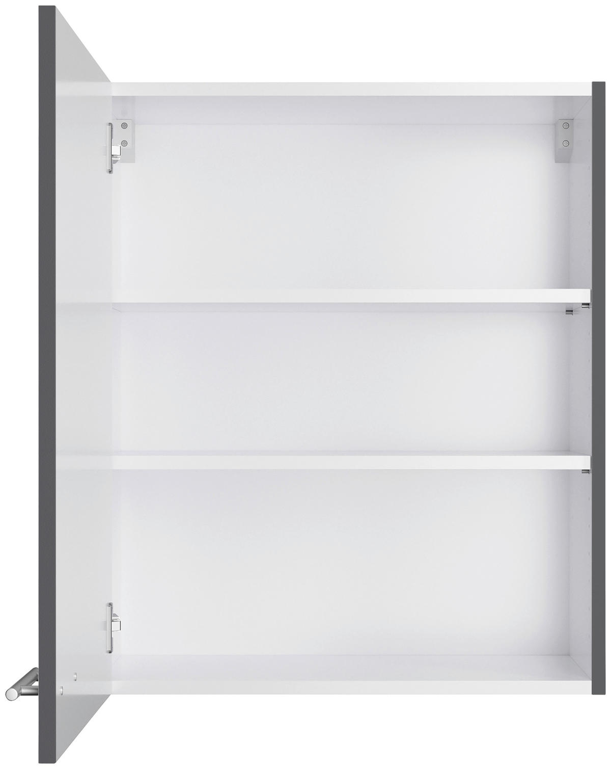 KÜCHENLEERBLOCK 210 cm   in Anthrazit  - Edelstahlfarben/Eichefarben, Basics, Holzwerkstoff/Metall (210cm) - Optifit