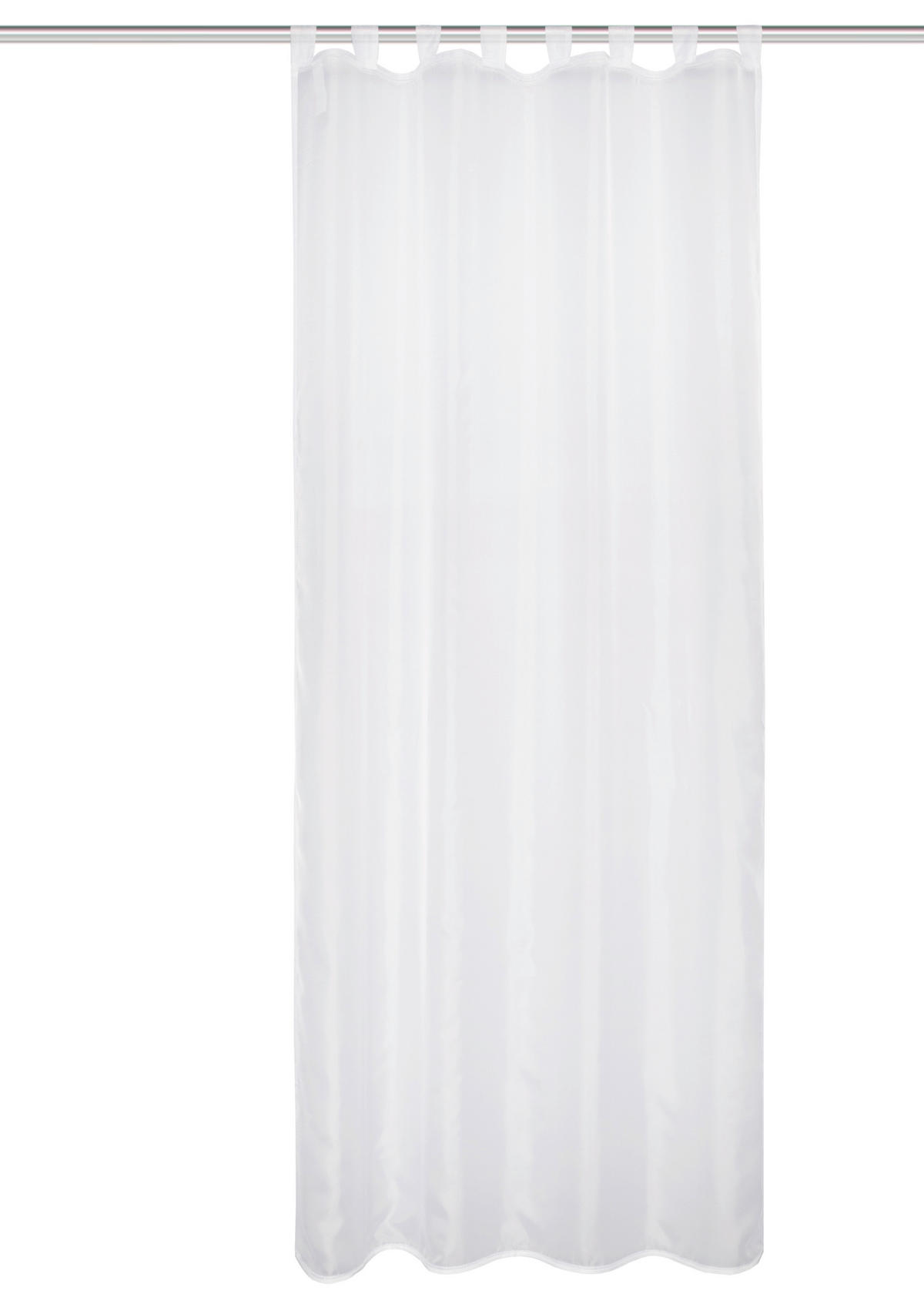 SCHLAUFENVORHANG transparent  - Weiß, Basics, Textil (135/245cm)