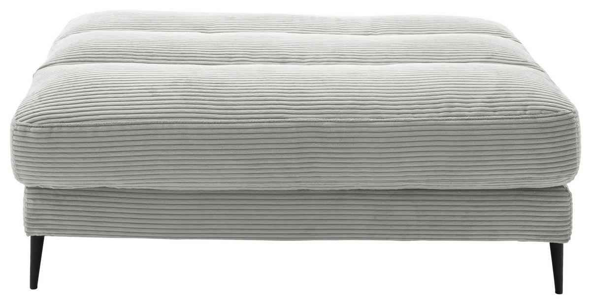 HOCKERBANK in Textil Hellgrau  - Hellgrau/Schwarz, Design, Textil/Metall (90/83/125cm) - Dieter Knoll