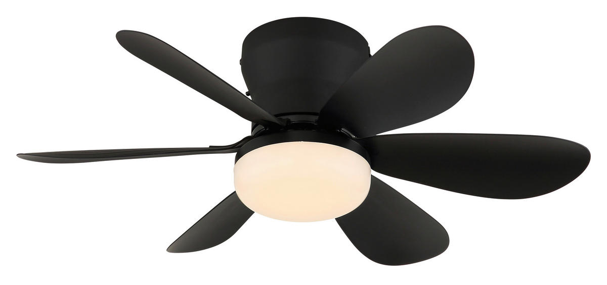 STROPNI VENTILATOR  Delores   2700-6500 K   - črna/bela, Design, kovina/umetna masa (51/16,5cm) - Globo