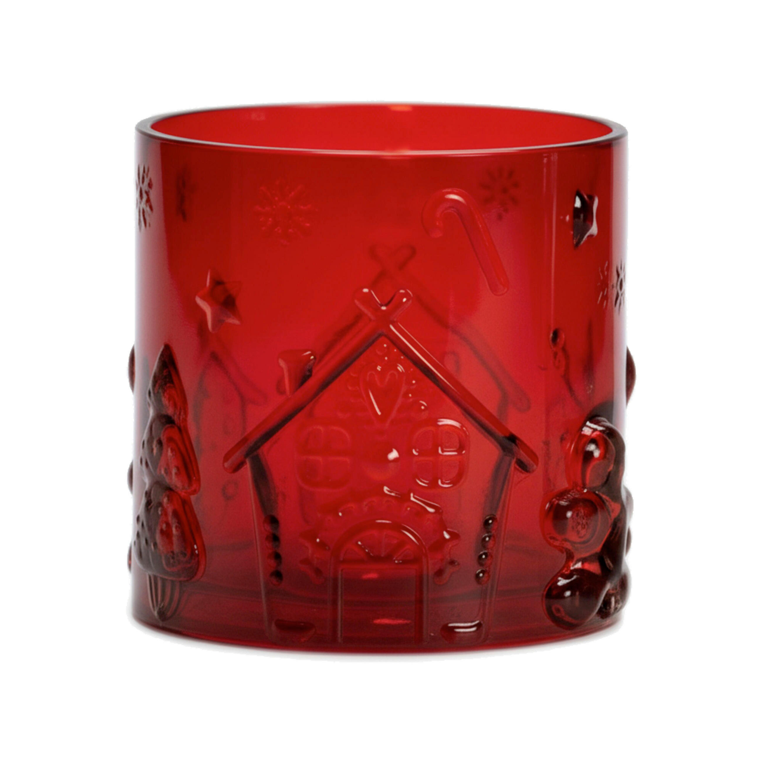 TEELICHTGLAS  - Rot, LIFESTYLE, Glas (13/12cm) - X-Mas