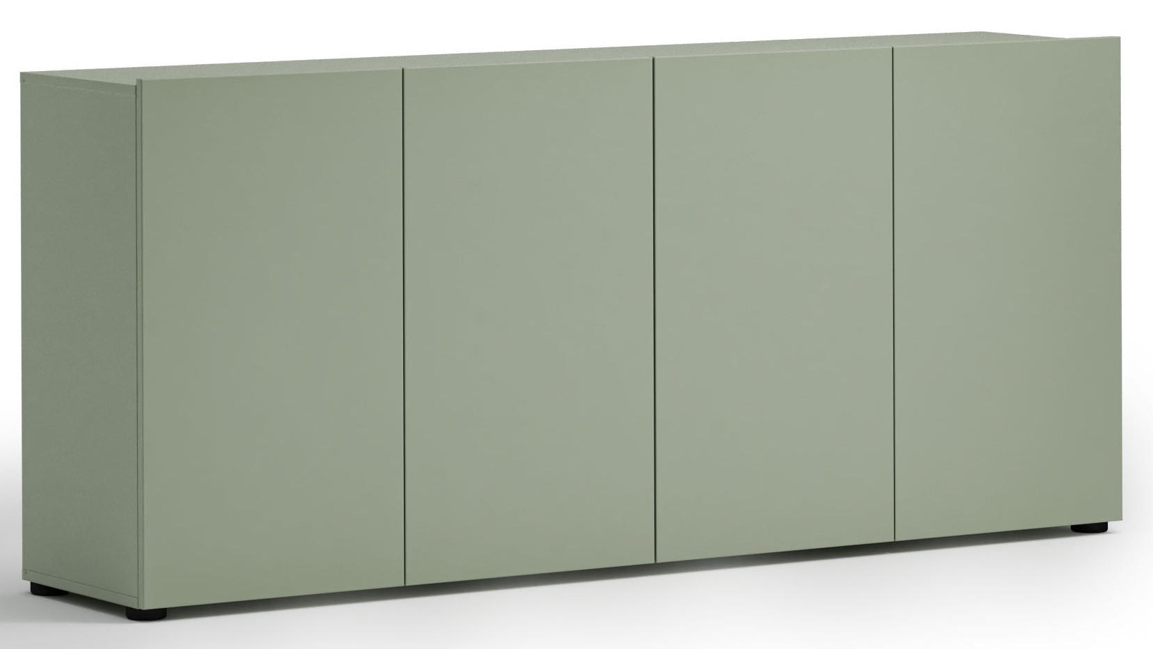 SIDEBOARD  in 180/79/38 cm  - Schwarz/Grün, Design, Holzwerkstoff/Kunststoff (180/79/38cm) - home24