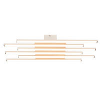 LED SVJETILJKA STROPNA Chandler  - bijela/ecru, Basics, drvni materijal/metal (60/22/6cm) - Novel