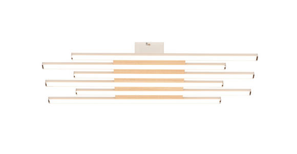 LED-DECKENLEUCHTE 60/22/6 cm - Ecru/Weiß, Basics, Holzwerkstoff/Kunststoff (60/22/6cm) - Novel