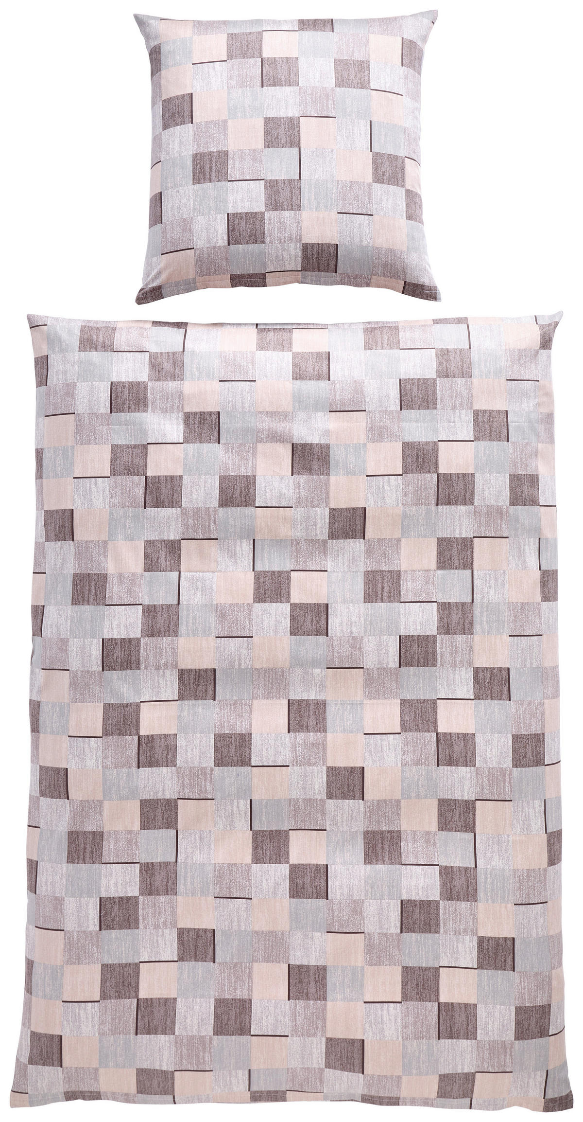 BETTWÄSCHE PALERMO Makosatin 135/200 cm  - Beige/Naturfarben, Design, Textil (135/200cm) - Janine