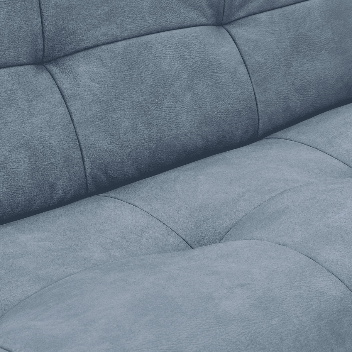 ECKSOFA in Lederlook Blaugrau  - Blaugrau, Trend, Textil (210/315cm) - Livetastic